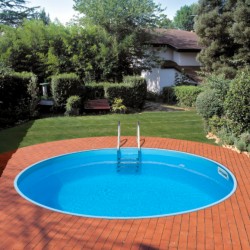 Vgradni okrogel bazen set BAHRAIN 350 x 150 cm