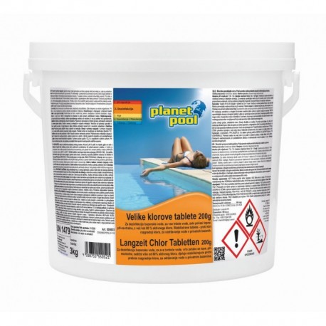 VELIKE KLOROVE TABLETE počasitopne 3kg, Planet Pool